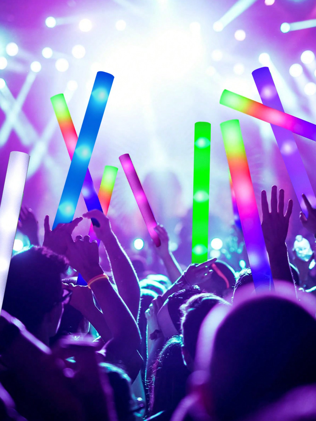 LED Foam Glow Sticks, Cheer Tu - Flashing Led Foam Sticks Party avaliação e preço